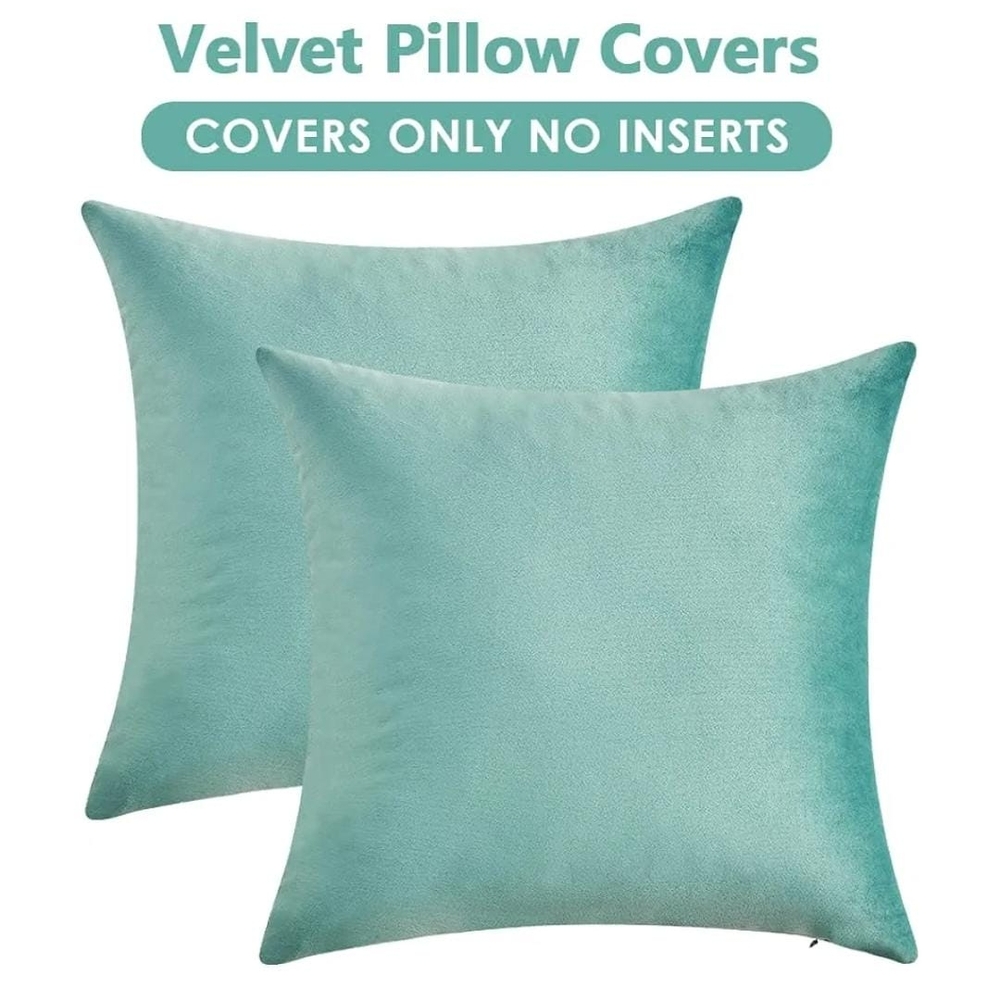 Velvet Pillow Covers in Teal